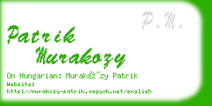 patrik murakozy business card